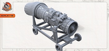 smk48074 Двигатель на тележке АЛ-31ФП (Не для свободной продажи)