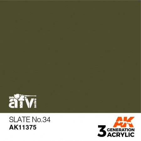 AK11375 Краска акриловая 3Gen Slate No.34