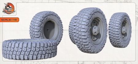 smk43002 Колеса Mud Terrain под нагрузкой Seal Model Kit