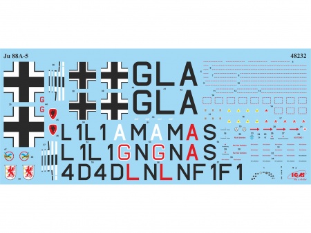 48232 Ju 88A-5, Германский бомбардировщик ІІ МВ ICM