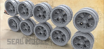 smk35014 Высокодетализированные катки для танка Т-62  без износа (Не для свободной продажи) smk35014 Высокодетализированные катки для танка Т-62  без износа (Не для свободной продажи)