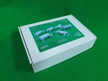 6003 коровы набор 6 шт масштаб 1:35