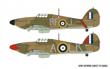 A05127A Сборная модель истребителя  Hawker Hurricane Mk.1 Airfix