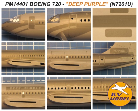 PM14401KV Окрасочная маска Boeing 720 &amp;amp;quot;DEEP PURPLE&amp;amp;quot; (N7201U)