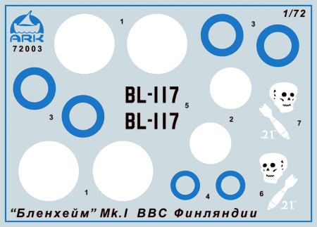 72003 Финский бомбардировщик Бленхейм Мк.I ARK model
