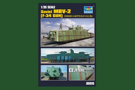 85515 Броневагон Soviet MBV-2  F-34 GUN Hobby Boss