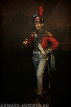 VD-54001(M). Офицер 42-го (Королевских Шотландских горцев) пехотного полка quot;Черная Стражаquot;, 1815 г. 54 мм. Материал - белый металл.
