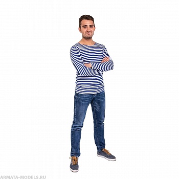 Тельняшка кулирка голубая полоса р.52 (T-HS-T-52) Helios