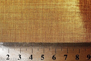 AH0050 Сетка латунная плетеная, ячейка 0,10 мм 10х20 см AH0050 Сетка латунная плетеная, ячейка 0,10 мм 10х20 см