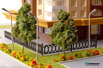 009zp021 Ажурный забор для макета черный Н=1см./ L=114cм.