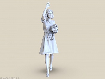 AM35573 Фигура девушки с цветами 2