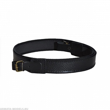 Ремень ружейный комб. (прорез. тесьма, кожа) (HS-ОР-13) Helios