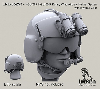 LRE35253 Шлем пилота HGU-56/P Rotary Wing Aircrew с опущенным забралом. Два варианта положения головы LRE35253 Шлем пилота HGU-56/P Rotary Wing Aircrew с опущенным забралом. Два варианта положения головы