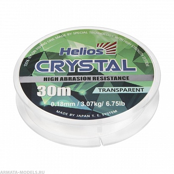 Леска CRYSTAL Nylon Transparent 0,18mm/30 (HS-CT 0,18/30) Helios