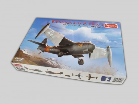 AH48A002 Двухместный немецкий самолет WESERLUG P.1003/1 Amusing Hobby