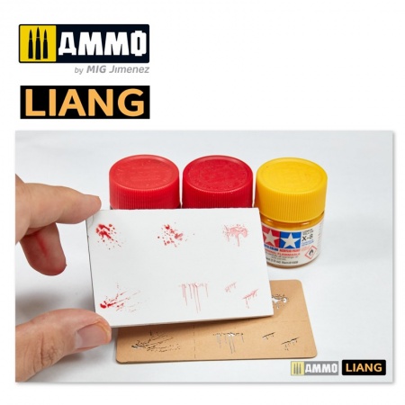LIANG-0005 Набор трафаретов Splashes Blood Effects Airbrush Stencils