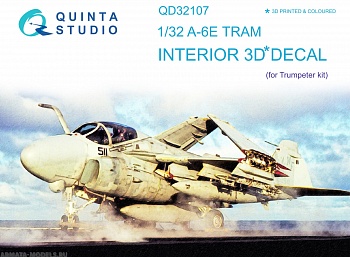 QD32107 3D Декаль интерьера кабины A-6E TRAM Intruder (Trumpeter)