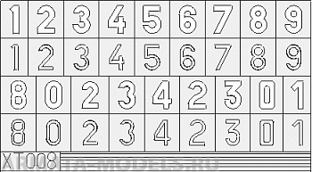 XT008ED  Окрасочная маска German Numbers Medium 1/35