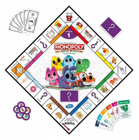 F4436121 Игра настольная Hasbro Games Монополия Джуниор 2в1