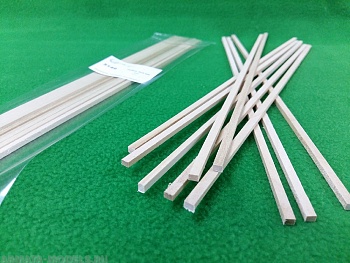 5149SV рейки 3х4 мм - длина 300 мм - липа - 10 шт