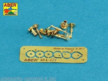 ABR-35-L-171  Дополнения для  Set of gun barrel tips for MG 08 x3 pcs. And barrel tips for MG 08/15 x 3 pcs. универсальный набор 1/35 ABR-35-L-171  Дополнения для  Set of gun barrel tips for MG 08 x3 pcs. And barrel tips for MG 08/15 x 3 pcs. универсальный набор 1/35