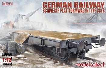 UA72086 German Railway Schwerer Plattformwagen Type ssys 1+1 pack