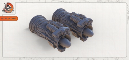 smk48068 Интерьерная часть двигателя ТВ3-117 Seal Model Kit