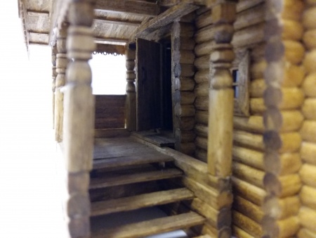 1002 сборная деревянная модель Часовня из деревни Вигово СВ Модель