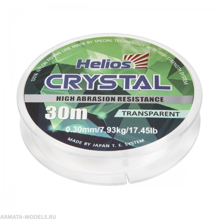 Леска CRYSTAL Nylon Transparent 0,30mm/30 (HS-CT 0,30/30) Helios