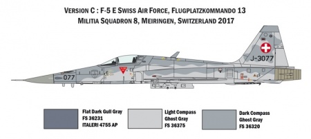 1420ИТ Самолет F-5E SWISS AIR FORCE Italeri