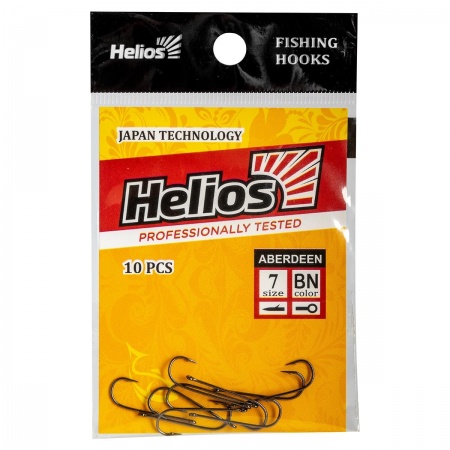 Крючок Aberdeen с кольцом №7 цвет BN (10шт) (HS-AB-BN-9968-7) Helios