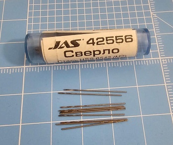 42556J Мини-сверло, HSS 6542 (M2), без покрытия, d 0,35 мм, 10 шт.