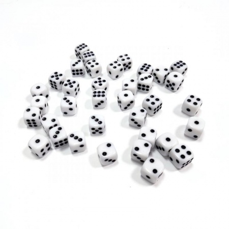 1133 Набор из 36 кубиков D6 (белый)