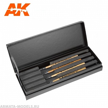 AKSK-10  PREMIUM SIBERIAN KOLINSKY BRUSHES DELUXE