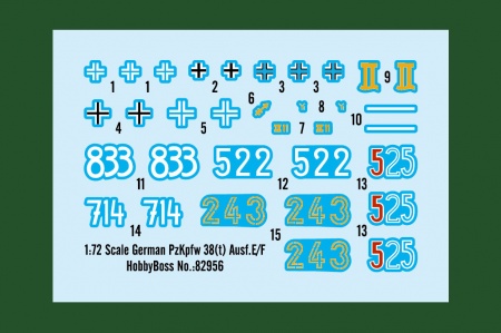 82956HB Немецкий легкий танк German Pz.Kpfw. 38(t) Ausf.E/F Hobby Boss