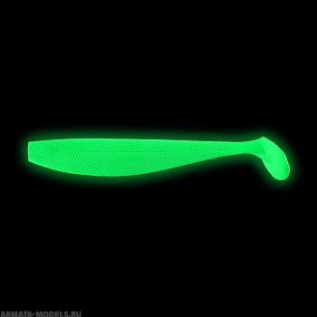 Виброхвост несъедоб. Trofey 5.5''/14см Phosphorus 50шт. (HS-25-041-N) Helios( цена указана за упаковку, в количестве 50шт.)