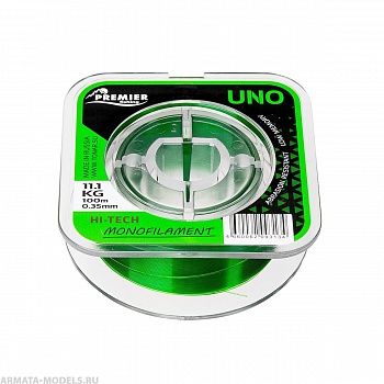 Леска UNO 0,35mm/100m Green Nylon (PR-U-G-035-100) Premier Fishing( цена указана за упаковку, в количестве 5шт.)