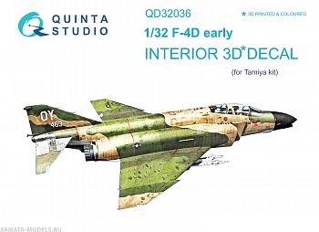 QD32036 3D Декаль интерьера кабины F-4D (Tamiya)