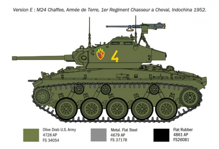 6587ИТ Танк M24 CHAFEE (10013160/170621/0366752, ИТАЛИЯ ) Italeri