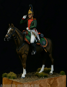 CHM-54157. Обер-офицер Лейб-Гвардии Драгунского полка, Россия 1812-14 гг. 54 мм. Материал - смола.