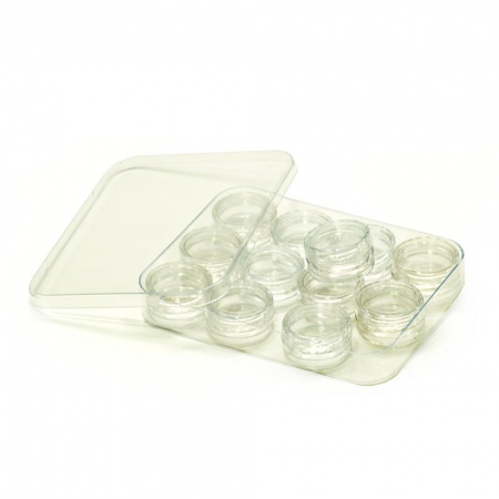 106184MWP Баночки пустые в пластиковом боксе, 12шт