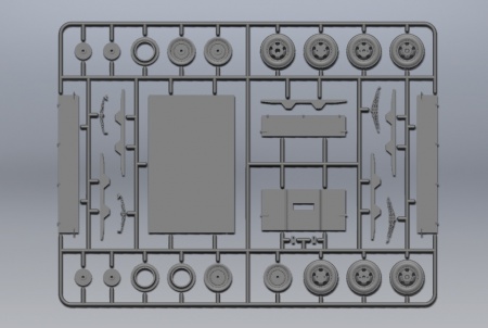 35412 V3000S/SS M (Sd.Kfz.3b) Maultier, немецкий полу-гусеничный грузовик ICM