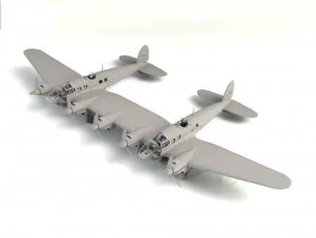 48260 He-111 Z1 Zwilling WWII German Glider Tug, Германский буксировщик планеров II МВ ICM 48260 He-111 Z1 Zwilling WWII German Glider Tug, Германский буксировщик планеров II МВ ICM