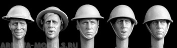 HBH03 5 heads, Brit. steel helmets HBH03 5 heads, Brit. steel helmets