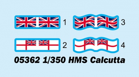 05362P Легкий крейсер королевского флота HMS Calcutta Trumpeter