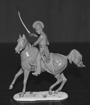 CHM-54334(M). Офицер драгунских полков, Дания 1812-15 гг. Материал - белый металл.