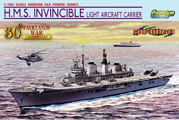 7128Д Сборная модель H.M.S. INVINCIBLE LIGHT AIRCRAFT CARRIER