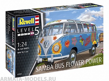 07050RE Микроавтобус VW T1 Samba Bus Flower Power