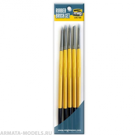 AMIG7606 Ammo Mig Силиконовые стеки  набор RUBBER BRUSH SET