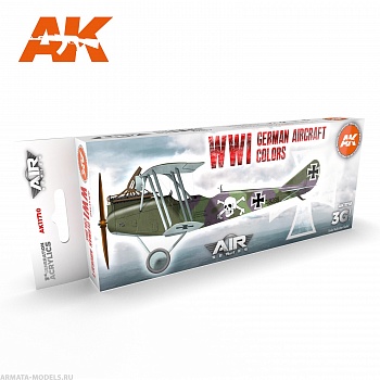 AK11710 Набор красок WWI German Aircraft Colors SET 3G